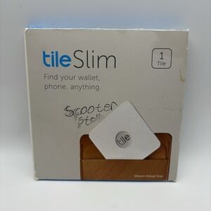 TILE Slim Tracker Bluetooth Tracker White Phone Wallet Purse Finder iOS Android